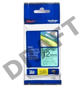 Наклейка ламинированная TZ-E731 (12 мм черн/зелен)