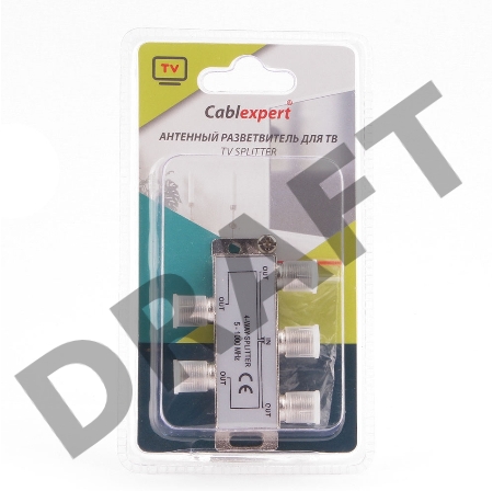 ТВ проф. сплиттер на 4 телевизора, Cablexpert AS-TV-04, 5-1000MHZ