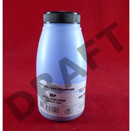 Тонер HP CLJ 1600/2600 Cyan, химический (фл. 80г) B&W Premium (Mitsubishi) фас. России