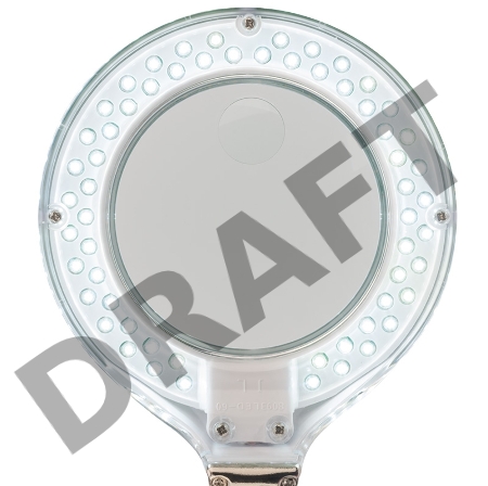 Лупа настольная 3D+12D REXANT с подсветкой 60 LED, белая