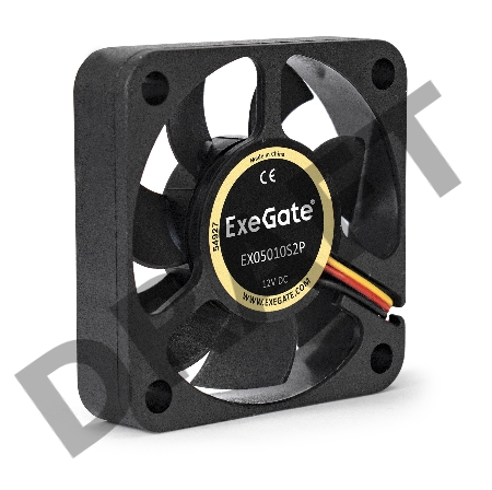 Вентилятор ExeGate EX05010S2P, 50x50x10 мм, подшипник скольжения, 2pin, 4500RPM, 24dBA
