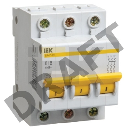 Выключатель автоматический модульный 3п C 32А 4.5кА ВА47-29 ИЭК MVA20-3-032-C