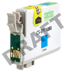 Картридж струйный Cactus CS-EPT1282 голубой для Epson Stylus S22/SX125/SX420/SX425 (7ml)