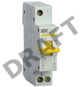 Выключатель-разъединитель трехпозиционный 1п ВРТ-63 25А ИЭК MPR10-1-025