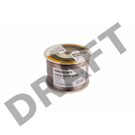 Кабель акустический PROconnect 2х0,25 мм², прозрачный BLUELINE, бухта 100 м