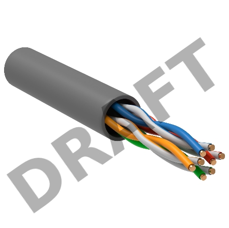 Кабель информационный ITK Generica LC2-C5E04-121 кат.5е U/UTP не экранированный 4X2X24AWG LSZH внутренний 500м серый