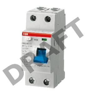 Выключатель дифференциального тока ABB 2CSF202101R1250 2мод. F202 A-25/0,03