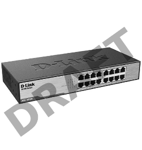 Неуправляемый коммутатор D-Link DES-1016D/H1A с 16 портами 10/100Base-TX, функцией энергосбережения и поддержкой QoS