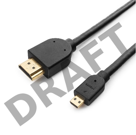 Кабель HDMI-microHDMI Gembird/Cablexpert CC-HDMID-6, v1.3, 19M/19M, 1.8м, черный, позол.разъемы, экран, пакет