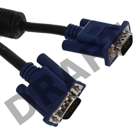 Кабель монитор-SVGA card (15M-15M) 3.0м 2 фильтра VCOM