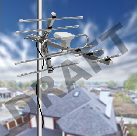 ТВ антенна наружная «Активная» для цифрового ТВ DVB-T2, RX-411 REXANT