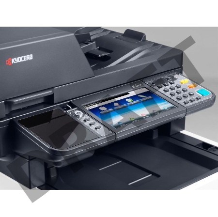 МФУ Kyocera Ecosys M6230cidn, принтер/сканер/копир A4, 30 стр/мин, 1200x1200 dpi, 1024 Мб, ADF100, дуплекс, подача: 350 лист., вывод: 250 лист., Post Script, Ethernet, USB, картридер, ЖК сенсорный экран, Kensington Lock, EnergyStar v3.0 (Старт.к-жи: черны