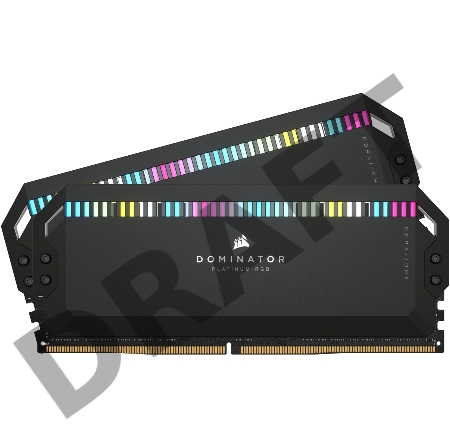 Память оперативная Corsair DDR5, 5600MHz 64GB 2x32GB DIMM, Unbuffered, 40-40-40-77, OC PMIC, XMP 3.0, DOMINATOR PLATINUM RGB DDR5 Black Heatspreader, RGB LED, 1.25V