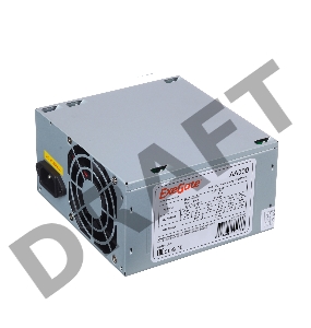 Блок питания 500W Exegate AA500, ATX, 8cm fan, 24p+4p, 2*SATA, 1*IDE