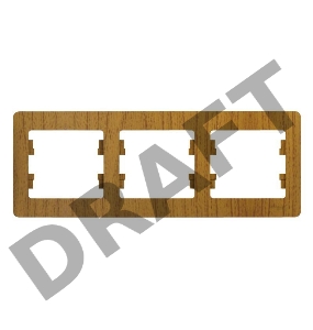 Рамка 3-м Glossa горизонт. дер. дуб SchE GSL000503