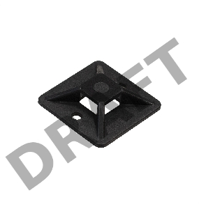 Самоклеющаяся площадка для крепления стяжек ExeGate EX293146RUS STM3030B-100 (30х30 мм, halogen free, -40°C - +85°C, черная, 100 шт)