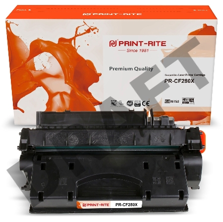 Картридж лазерный Print-Rite TFHAKFBPU1J1 PR-CF280X CF280X черный (6900стр.) для HP LJ Pro 400/M401/M425