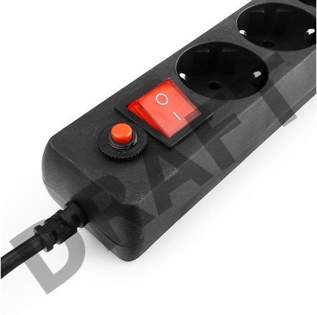 Сетевые фильтры Gembird Сетевой фильтр Гарнизон EHB-0 0,5 м 6 розеток черный для UPS