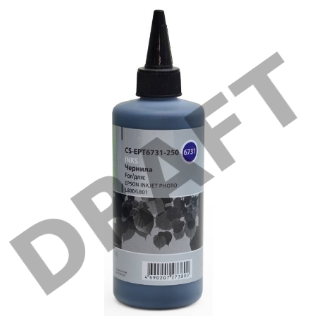 Чернила Cactus CS-EPT6731-250 черный 250мл для Epson L800/L810/L850/L1800