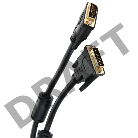 Кабель DVI 1.8м VCOM DVI-DVI Dual Link 25M-25M, 2 фильтра, VDV6300-1.8M
