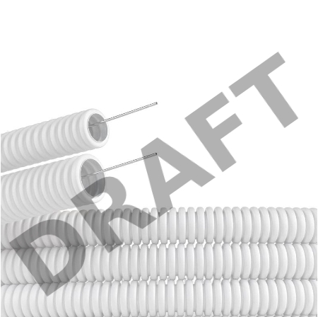 Труба ПЛЛ гибкая гофр. не содержит галогенов д.25 м м, ПВ-0, с протяжкой,50 м, цвет белый