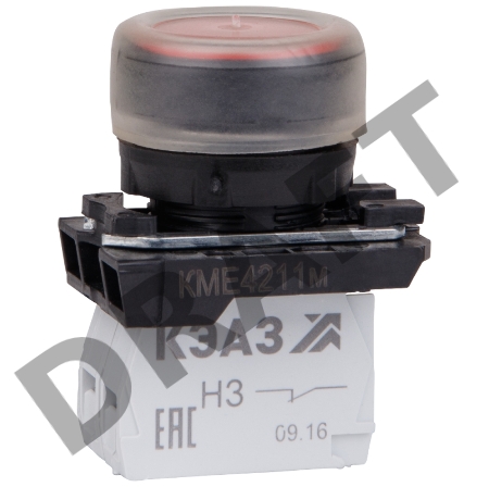 Кнопка КМЕ 4211м 1но+1нз цилиндр IP65 красн. КЭАЗ 248244