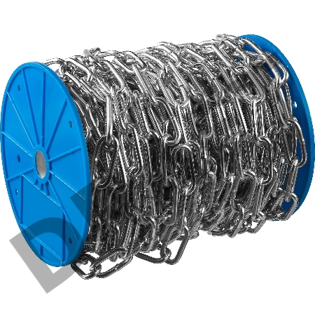Зубр Цепь длиннозвенная, DIN 763, оцинкованная сталь, d=2мм, L=200м 4-304030-02