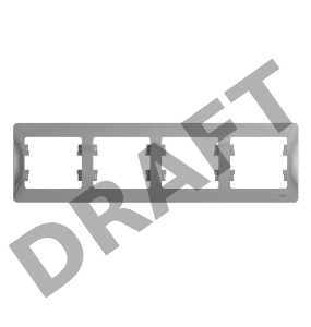 Рамка 4-м Glossa горизонт. алюм. SchE GSL000304