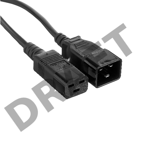 Кабель питания (UPS) ExeGate Power EC20-5P (С19->С20) VDE-250V-3*1.5-СU, 16А, черный, 5м