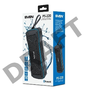 Портативная акустика SVEN PS-220, черный-синий [SV-016470] 