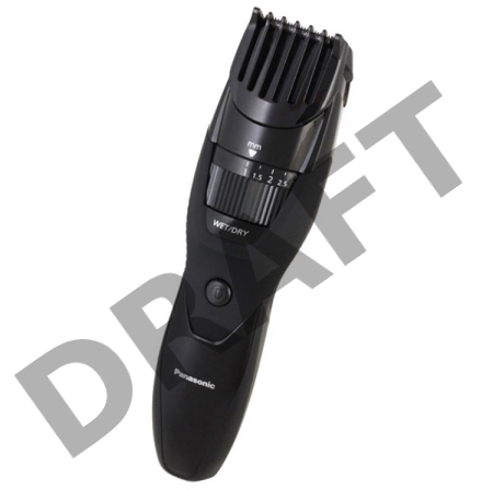 Триммер Panasonic ER-GB42-K520 для стрижки бороды и усов, работает от аккумулятора, цвет черный