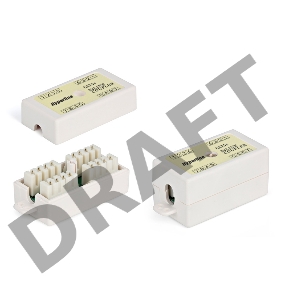 Проходной адаптер (coupler) Hyperline CA-IDC-C5e-WH Dual IDC (110&Krone), категория 5e, 4 пары