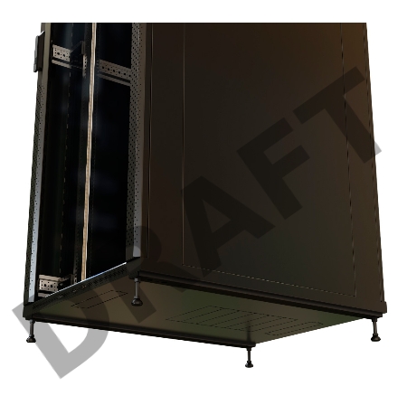 Шкаф серверный WRline (WR-TT-4281-AS-RAL9004) напольный 42U 800x1000мм пер.дв.стекл задн.дв.стал.лист 2 бок.пан. 800кг черный 910мм 2055мм IP20 сталь