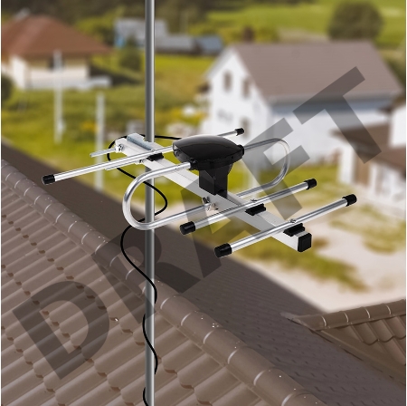 ТВ антенна наружная «Активная» для аналогового и цифрового ТВ - DVB-T2 (модель RX-408) (пакет) | 34-0408 | REXANT