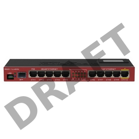 Коммутатор MikroTik RB2011UiAS-IN RouterBOARD 2011UiAS with indoor case and power supply