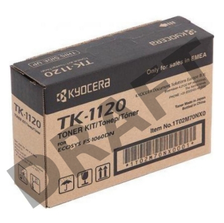 Тонер-картридж Kyocera TK-1120 (1T02M70NX0/1T02M70NXV/1T02M70NX1) черный для FS-1060DN/1025MFP/1125MFP 3000 стр.