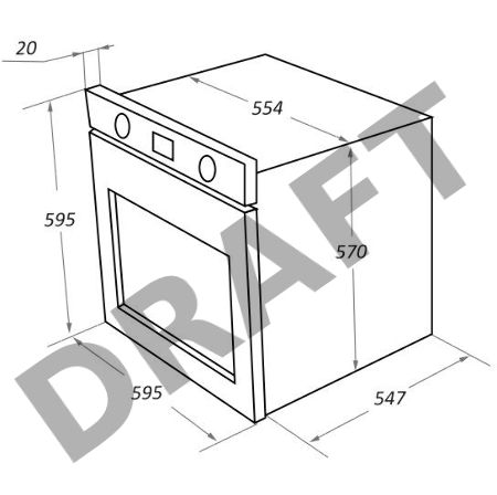 Шкаф духовой электрический MAUNFELD EOEM.769B2, встраиваемый