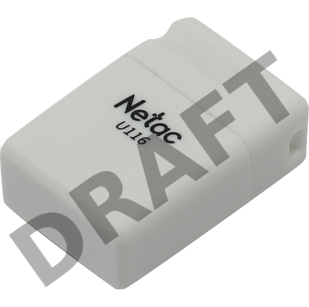 Флеш Диск Netac U116 64Gb <NT03U116N-064G-30WH>, USB3.0, миниатюрная пластиковая белая