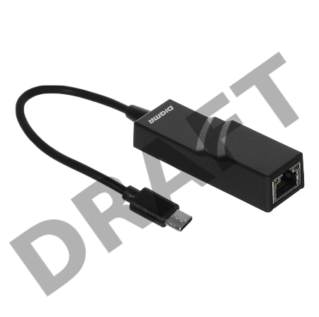 Сетевой адаптер Ethernet Digma D-USBC-LAN100 USB Type-C