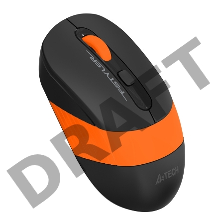 Мышь A4Tech Fstyler FG10 черный/оранжевый оптическая (2000dpi) беспроводная USB