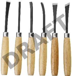 Набор STAYER: Резцы фигурные, с деревянной ручкой, 6шт [1832-H6]