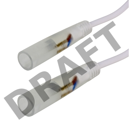 Коннектор для гибкого неона 12х12мм, длина 20 см (без игл) (цена за 1 шт.)