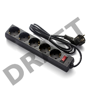 Удлинитель ExeGate EX279355RUS EC-5-1.8B (5 розеток, 1.8м, евровилка, черный)