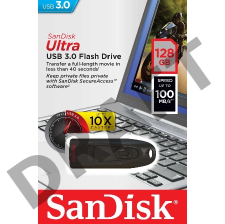 Флэш Диск SanDisk 128Gb CZ48 Ultra SDCZ48-128G-U46 {USB3.0, Black}  USB Drive