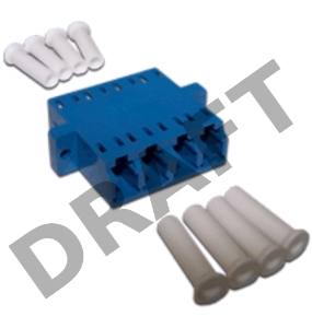 Адаптер оптический LC, SM, 4 порта, корпус SC   