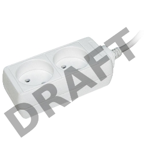 Удлинитель 2х3м без заземл. 10А IP20 У2 2P 2х0.75 ИЭК WYP10-06-02-03-N