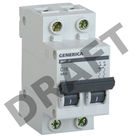 Выключатель автоматический Iek MVA25-2-040-C  ВА47-29 2Р 40А 4,5кА х-ка С GENERICA