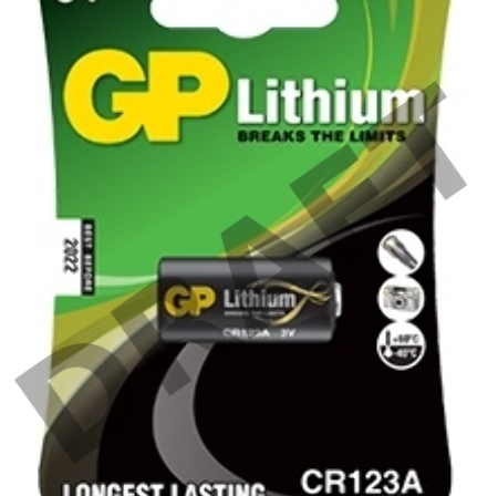 Батарея GP Lithium CR123A (1шт)