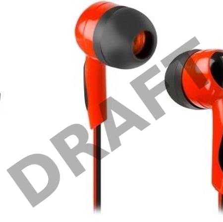 Наушники Defender Наушники вставки Basic 604 черный + красный 63605