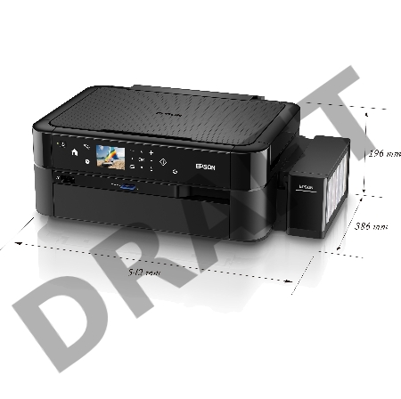 МФУ струйное Epson L850, 6-цветный струйный СНПЧ принтер/сканер/копир A4, 37 (38 цв) стр/мин, 5760x1440 dpi, подача: 100 лист., вывод: 50 лист., USB, картридер, печать фотографий, печать на CD/DVD, цветной ЖК-дисплей (старт.чернила - около 1800 фото форма